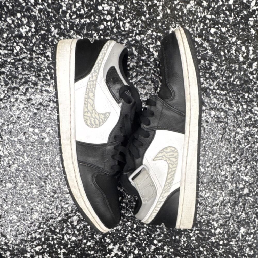Jordan Air Jordan 1 Strap Low Black Matte Silver Men's 574420-003